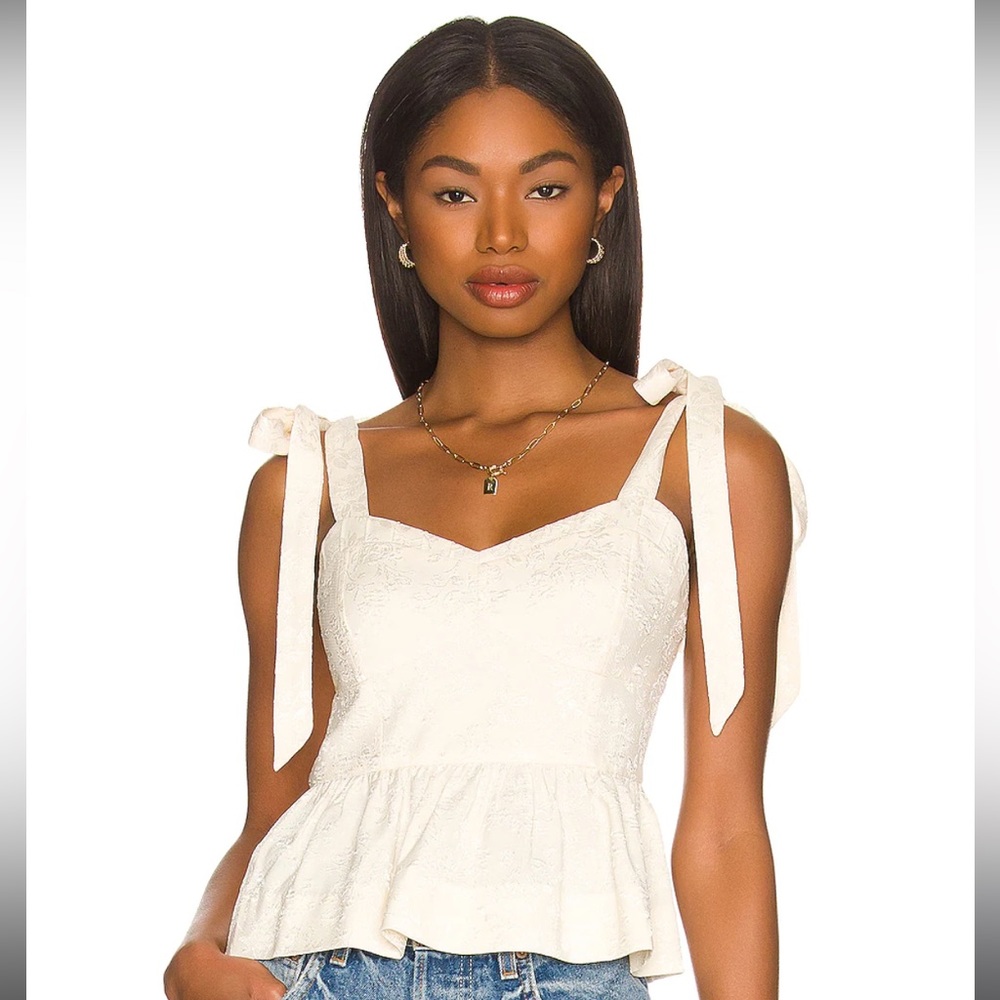 Tie strap peplum tank